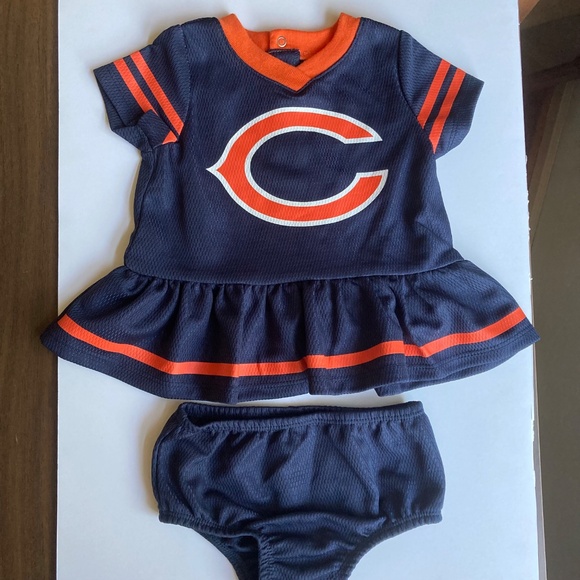 Chicago Bears Football Newborn Baby Girls 2pc Jersey Outfit Official NFL Gear - Picture 2 of 6